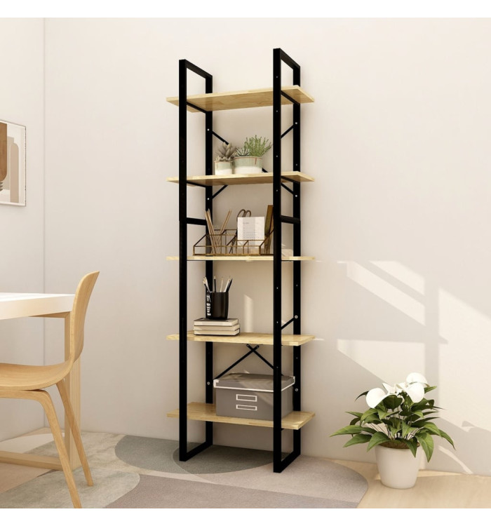 Bibliothèque à 5 niveaux 60x30x175 cm Bois de pin | Mobilier & Déco
