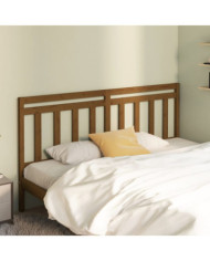 Tête de lit Marron miel 206x4x100 cm Bois massif de pin | Mobilier & Déco