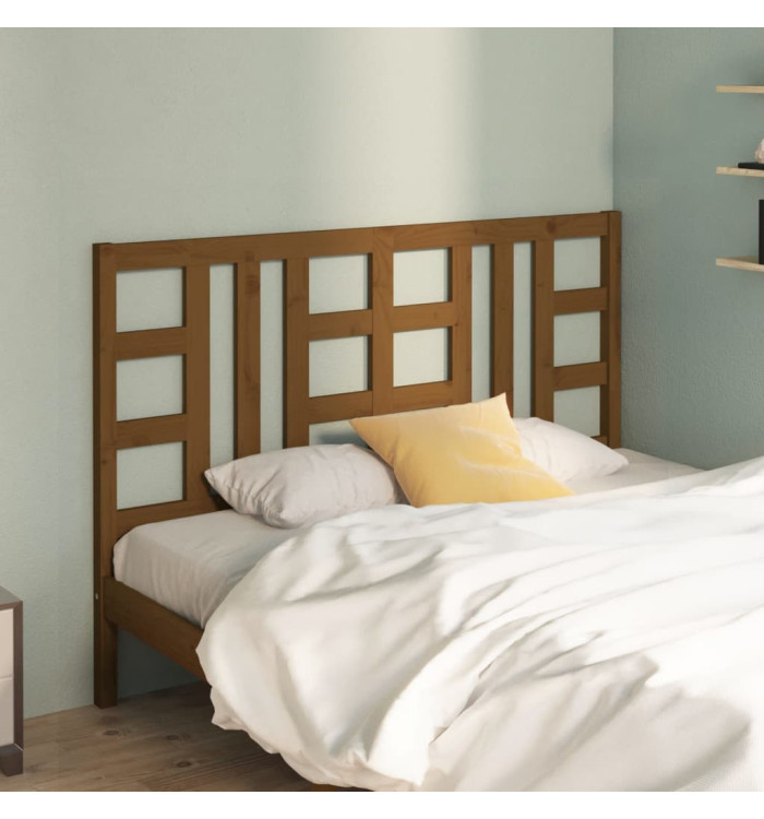 Tête de lit Marron miel 166x4x100 cm Bois massif de pin | Mobilier & Déco