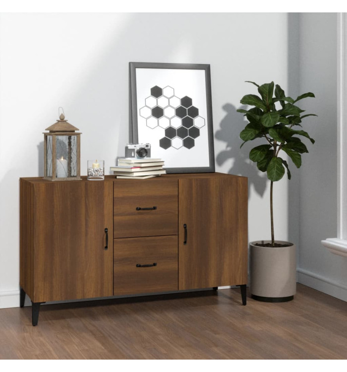 Buffet chêne marron 100x36x60 cm bois d'ingénierie | Mobilier & Déco