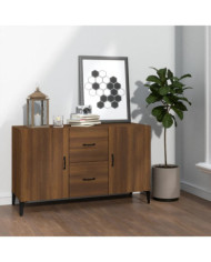 Buffet chêne marron 100x36x60 cm bois d'ingénierie | Mobilier & Déco