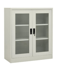 Armoire de bureau Gris clair 90x40x105 cm Acier | Mobilier & Déco