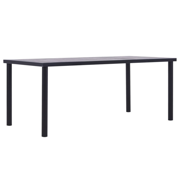 Table à manger Noir et gris béton 200x100x75 cm MDF | Mobilier & Déco