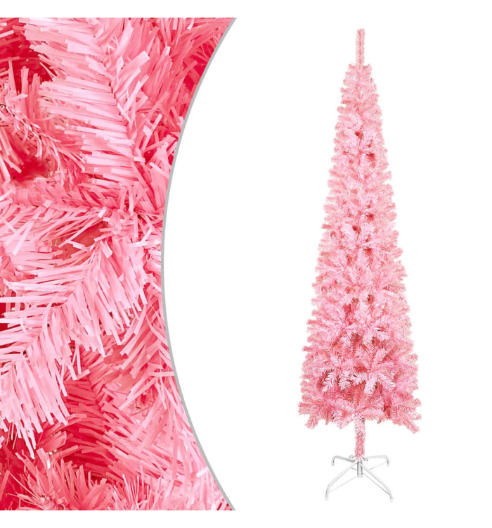 Sapin de Noël étroit Rose 120 cm | Mobilier & Déco