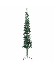 Demi sapin de Noël artificiel mince avec support Vert 120 cm | Mobilier & Déco