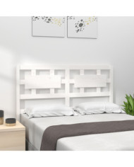 Tête de lit Blanc 125,5x4x100 cm Bois massif de pin | Mobilier & Déco