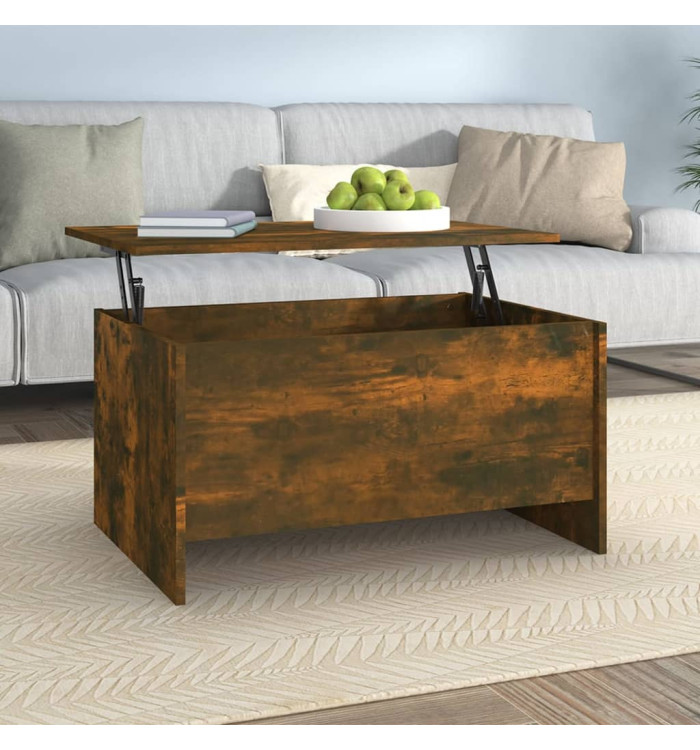 Table basse Chêne fumé 80x55,5x41,5 cm Bois d'ingénierie | Mobilier & Déco