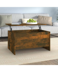 Table basse Chêne fumé 80x55,5x41,5 cm Bois d'ingénierie | Mobilier & Déco