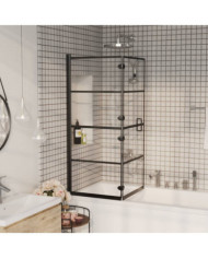 Cabine de douche pliable ESG 120x140 cm Noir | Mobilier & Déco