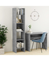 Bibliothèque Gris béton 40x35x180 cm Bois d’ingénierie | Mobilier & Déco