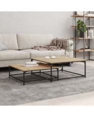 Tables basses gigognes 2 pcs chêne sonoma bois d'ingénierie | Mobilier & Déco