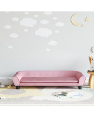 Canapé pour enfants rose 100x50x26 cm velours | Mobilier & Déco