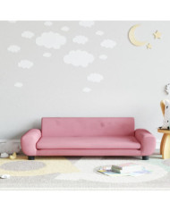 Canapé pour enfants rose 100x54x33 cm velours | Mobilier & Déco
