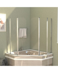 Enclos de bain 2 pcs 104x130 cm Verre trempé Transparent | Mobilier & Déco