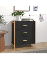 Buffet Noir 62x38x70 cm Bois d'ingénierie | Mobilier & Déco