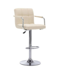 Chaise de bar Crème Tissu | Mobilier & Déco