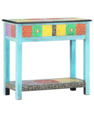 Table console peinte à la main 80x35x75 cm Bois de manguier | Mobilier & Déco