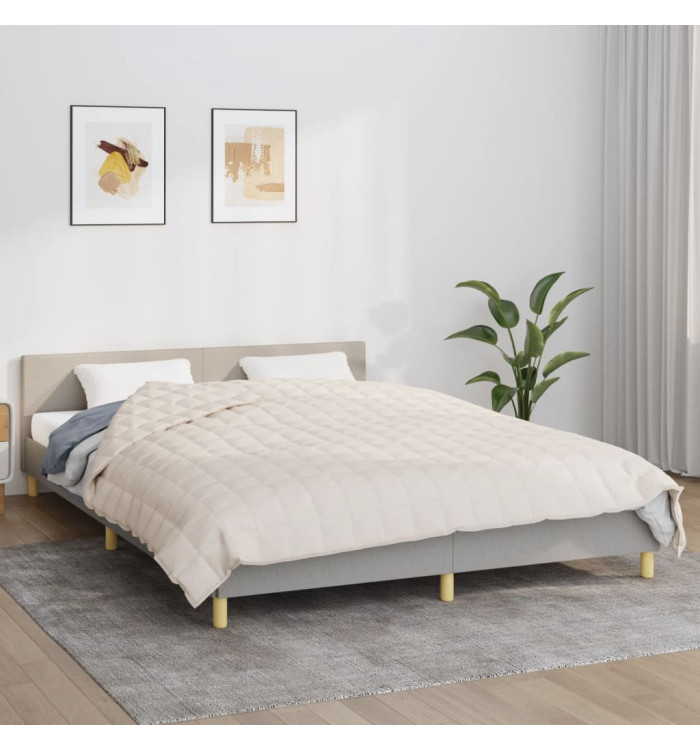 Couverture lestée Crème clair 200x225 cm 13 kg Tissu | Mobilier & Déco