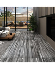 Planches de plancher PVC autoadhésif 2,51 m² 2 mm Gris rayé | Mobilier & Déco