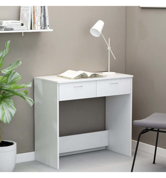 Bureau Blanc 80x40x75 cm Bois d'ingénierie | Mobilier & Déco
