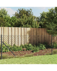 Clôture à mailles losangées anthracite 1x10 m | Mobilier & Déco