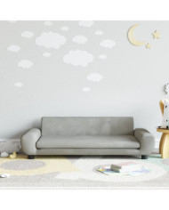 Canapé pour enfants gris clair 100x54x33 cm velours | Mobilier & Déco