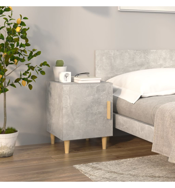 Table de chevet Gris béton Bois d'ingénierie | Mobilier & Déco