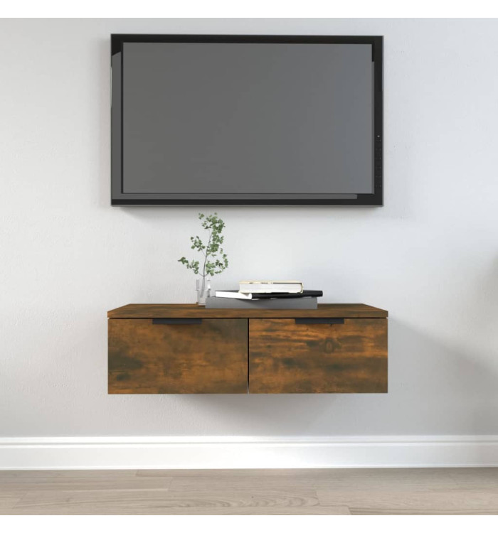 Armoire murale Chêne fumé 68x30x20 cm Bois d'ingénierie | Mobilier & Déco