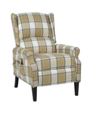 Fauteuil de massage inclinable Vert Tissu | Mobilier & Déco