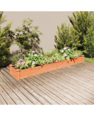 Lit surélevé de jardin doublure 240x45x25 cm bois massif sapin | Mobilier & Déco