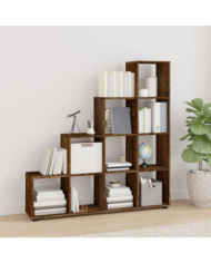 Bibliothèque escalier Chêne fumé 142 cm Bois d'ingénierie | Mobilier & Déco