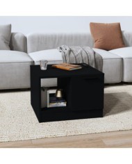 Table basse noir 50x50x36 cm bois d'ingénierie | Mobilier & Déco