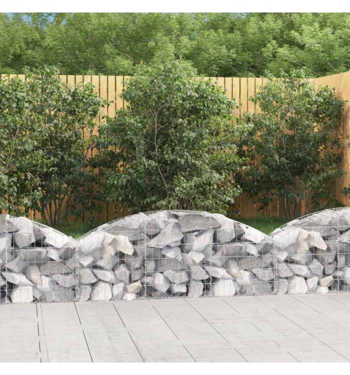 Panier de gabions arqué 150x30x40/60 cm Fer galvanisé | Mobilier & Déco