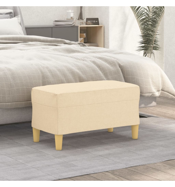 Banc Crème 70x35x41 cm Tissu | Mobilier & Déco