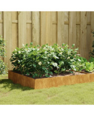 Lit surélevé de jardin 100x100x33,5 cm acier corten | Mobilier & Déco
