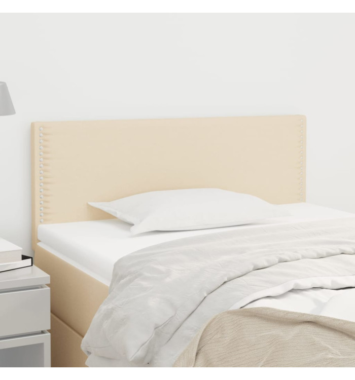 Tête de lit Crème 100x5x78/88 cm Tissu | Mobilier & Déco