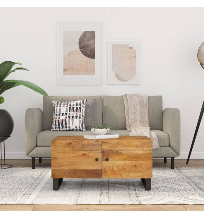 Table basse 80x50x40 cm Bois de manguier solide et d'ingénierie | Mobilier & Déco