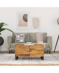 Table basse 80x50x40 cm Bois de manguier solide et d'ingénierie | Mobilier & Déco