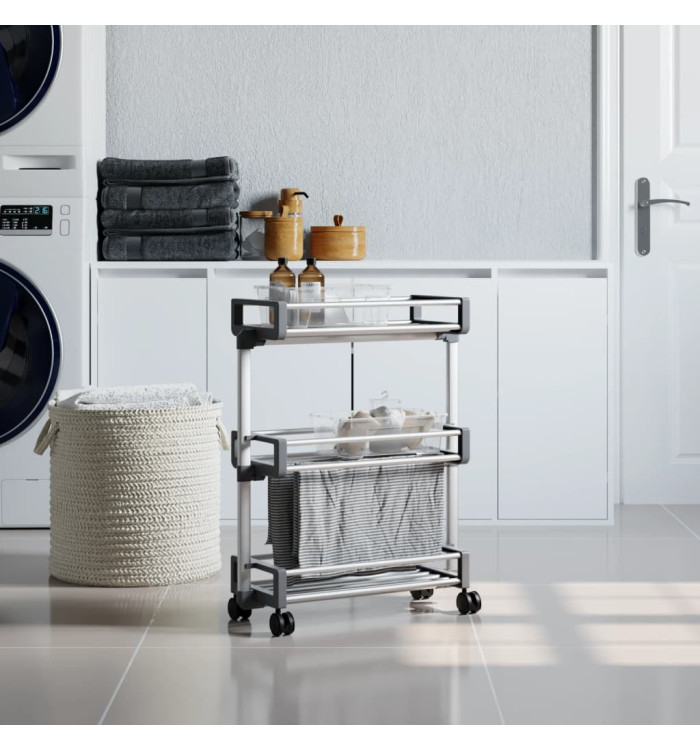 Chariot de rangement 59x20x75 cm aluminium | Mobilier & Déco