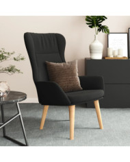 Chaise de relaxation Noir Tissu | Mobilier & Déco