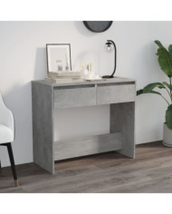 Table console gris béton 89x41x76,5 cm bois d'ingénierie | Mobilier & Déco