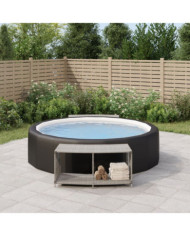 Étagères de rangement 2 pcs gris résine tressée | Mobilier & Déco