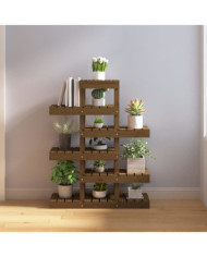 Support à plantes Marron miel 85x25x109,5 cm Bois massif pin | Mobilier & Déco