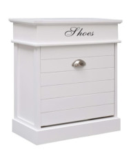 Armoire à chaussures Blanc 50 x 28 x 58 cm Bois de Paulownia | Mobilier & Déco