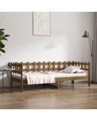 Lit de jour sans matelas marron miel 90x190 cm bois pin massif | Mobilier & Déco