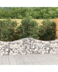 Paniers à gabions arqués 4 pcs 200x50x60/80 cm Fer galvanisé | Mobilier & Déco