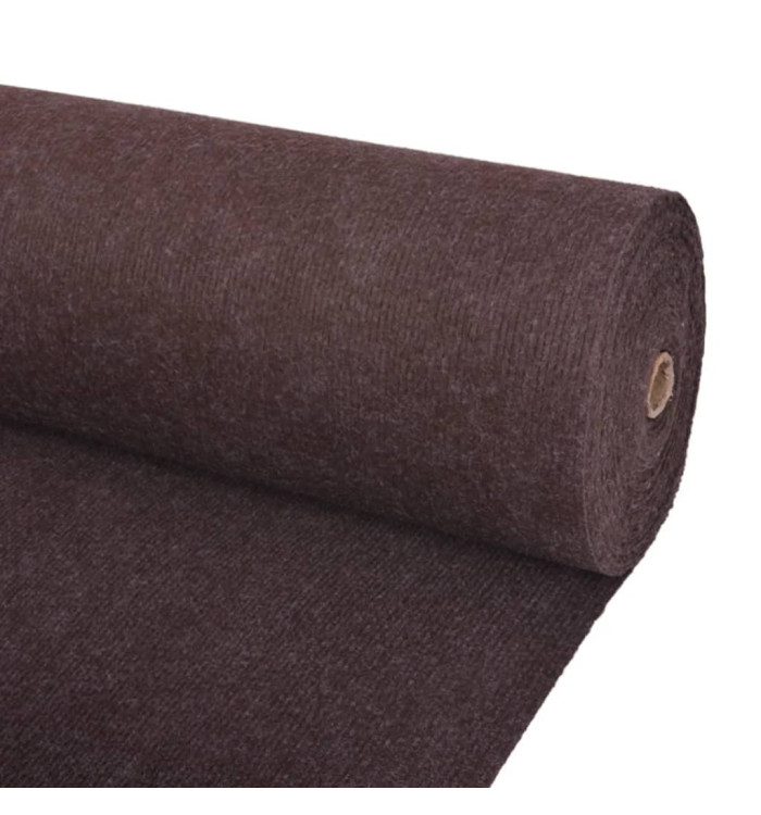 Tapis strié pour exposition 1,2x10 m Marron | Mobilier & Déco