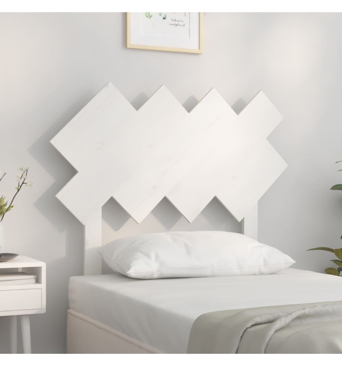 Tête de lit Blanc 92x3x81 cm Bois massif de pin | Mobilier & Déco