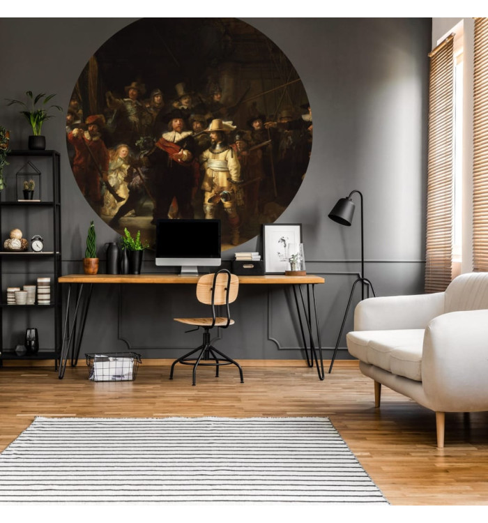 WallArt Papier peint cercle The Night Watch 142,5 cm | Mobilier & Déco