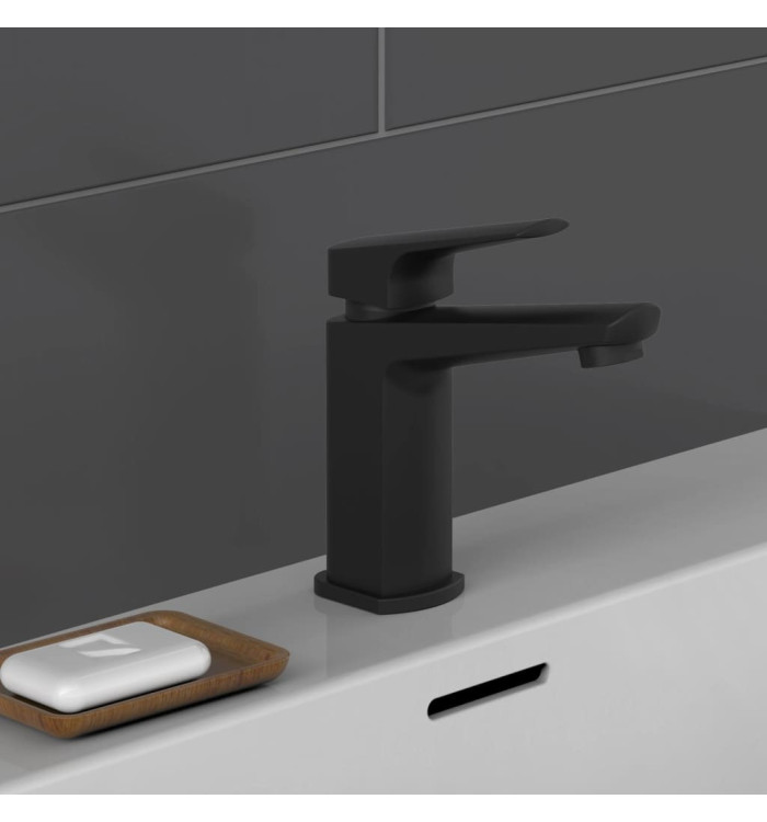 SCHÜTTE Mitigeur de lavabo RAVEN noir mat | Mobilier & Déco